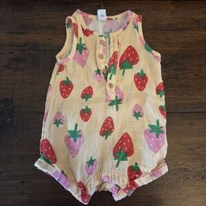 Old Navy Colorful Fruit Print Romper